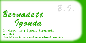 bernadett igonda business card